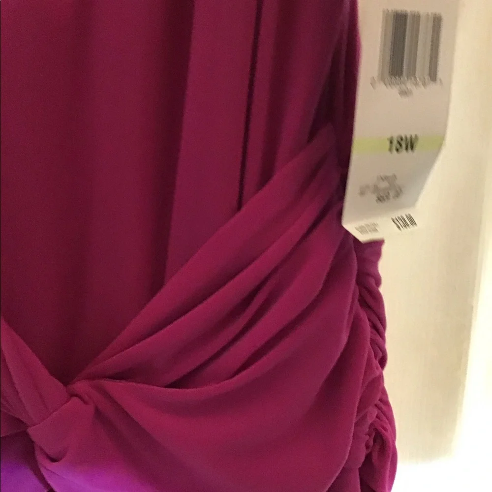 NWT PLUS SIZE JONES NEW YORK DEEP PINK DRESS - Picture 4 of 6